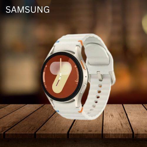 Flat lay of the Samsung Galaxy Watch 7 on a wooden surface, complemented by workout essentials, promoting an active and healthy lifestyleFlat lay of the Samsung Galaxy Watch 7 on a wooden surface, complemented by workout essentials, promoting an active and healthy lifestyle