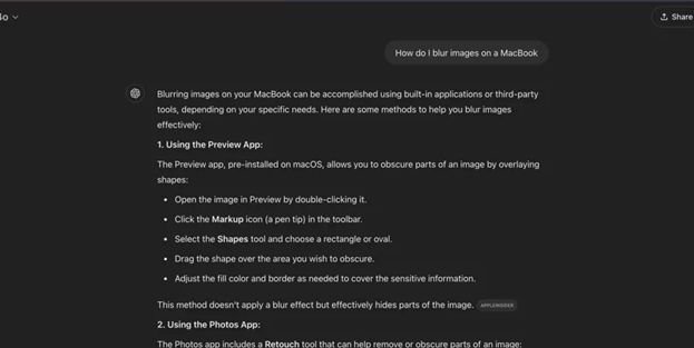 ChatGPT search will fill up a response in your results